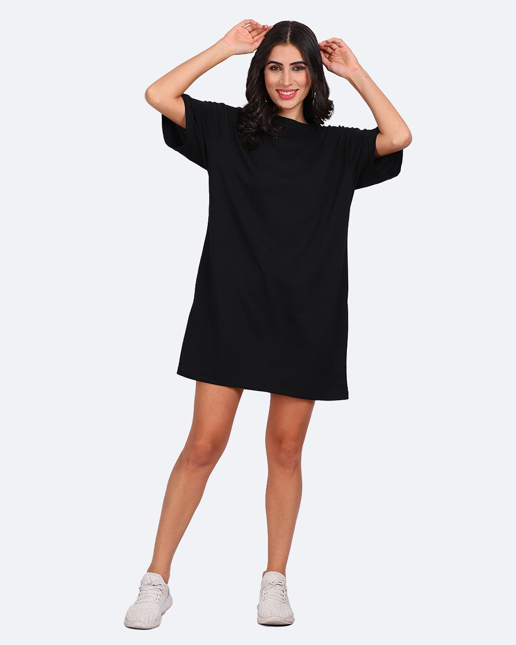 Buy Women Oversized Dress Online | Black Solid Dress | Mad Over Print Buy Women Oversized Dress Online | Black Solid Dress | Mad Over Print