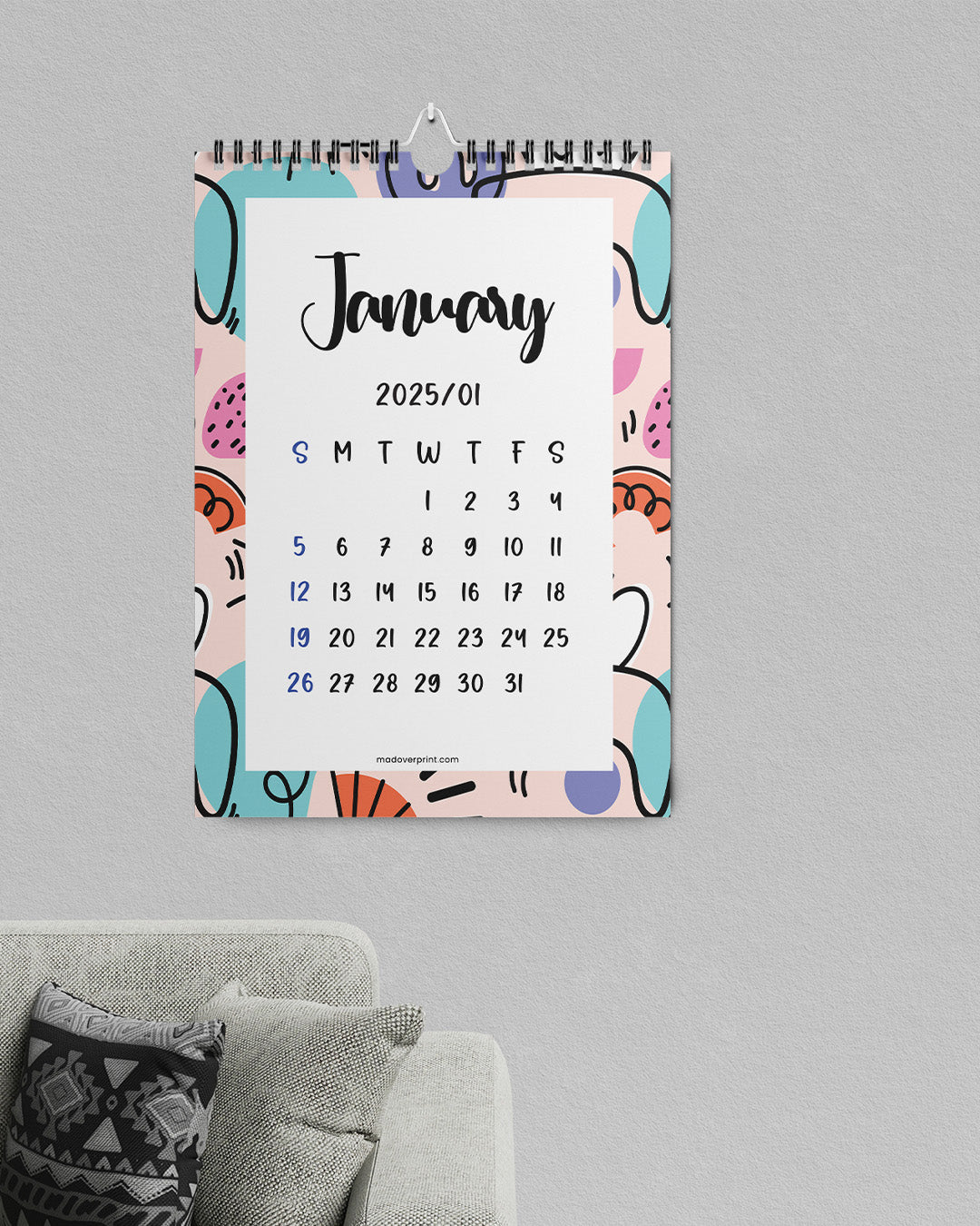 Flash Sale- Pattern Wall Calendar