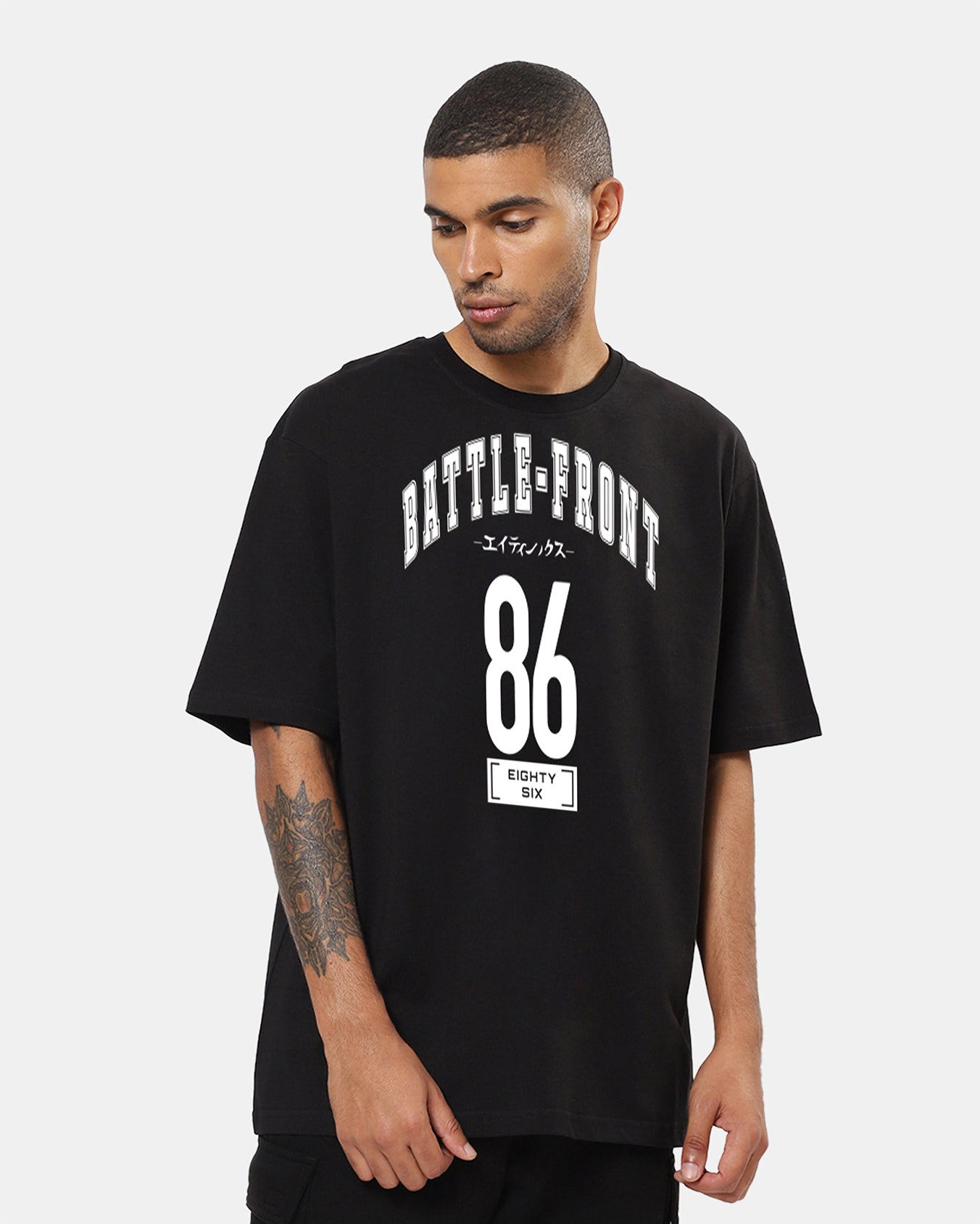Battle Front Oversized Men's Tshirt