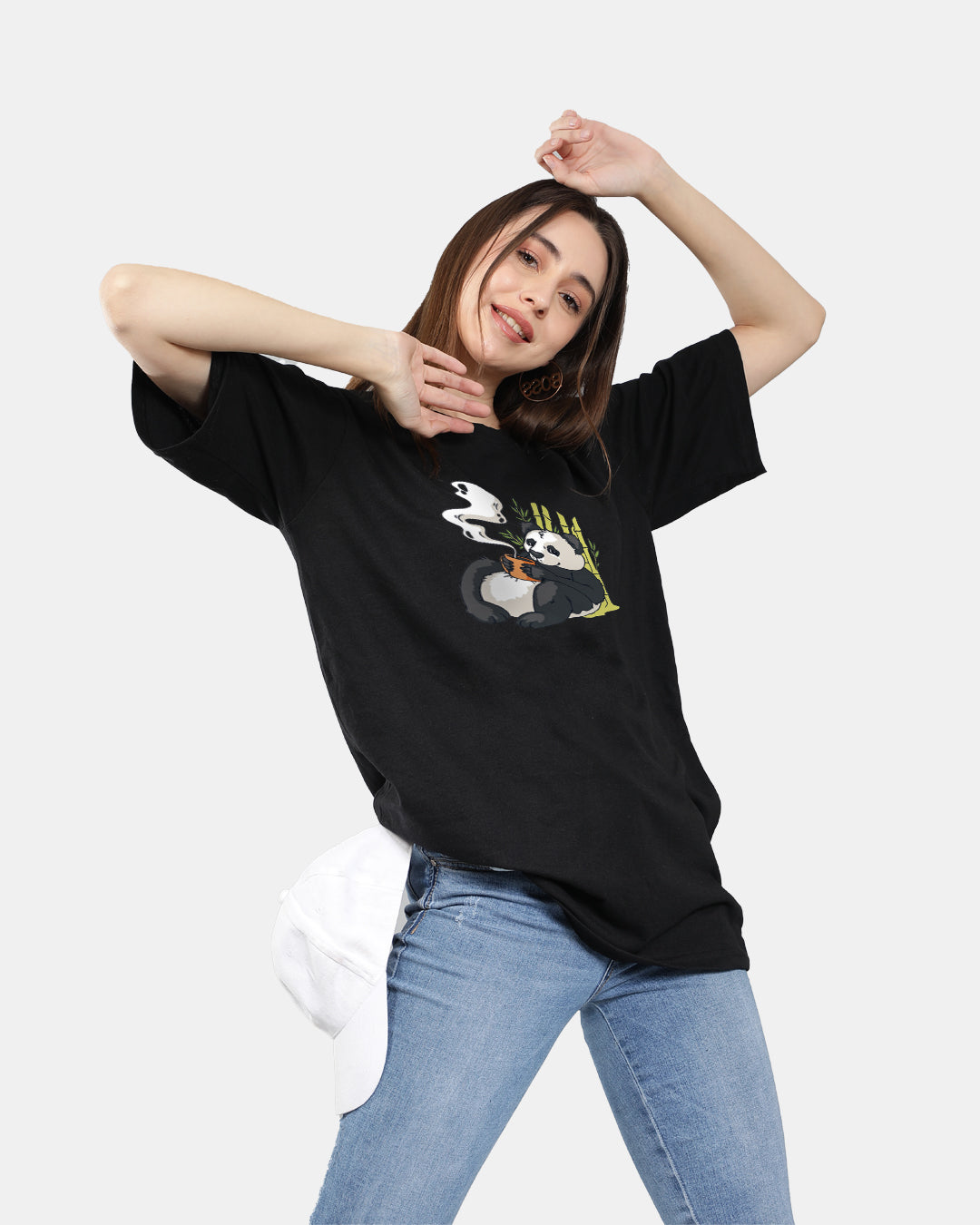 Panda Oversized Women Tshirt