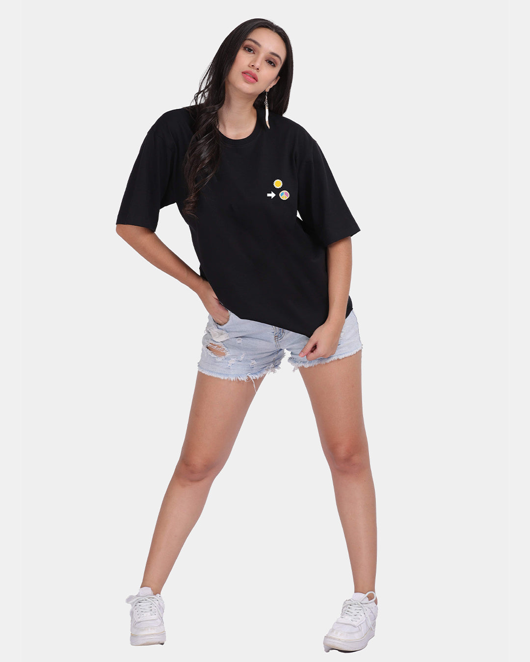 Buy Black Tshirts for Women by MAD OVER PRINT Online