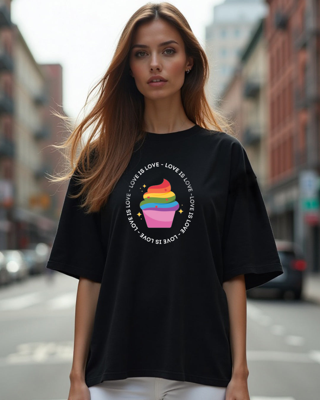 Love Is Love Oversize Pride Women Tshirt