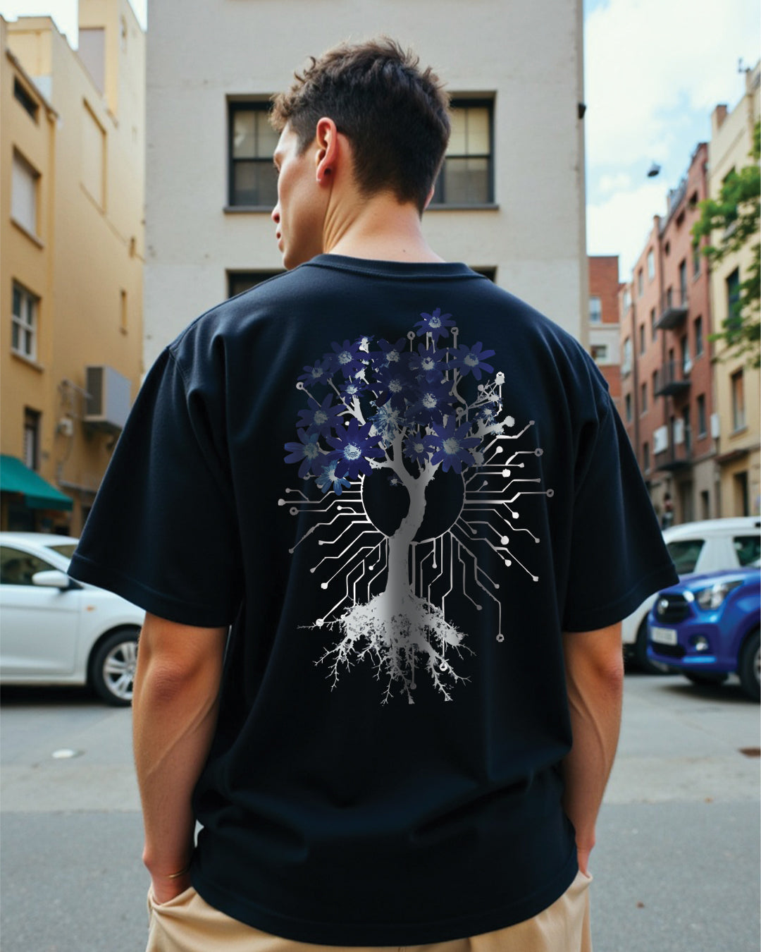 Digital Roots Oversized Men's Tshirt
