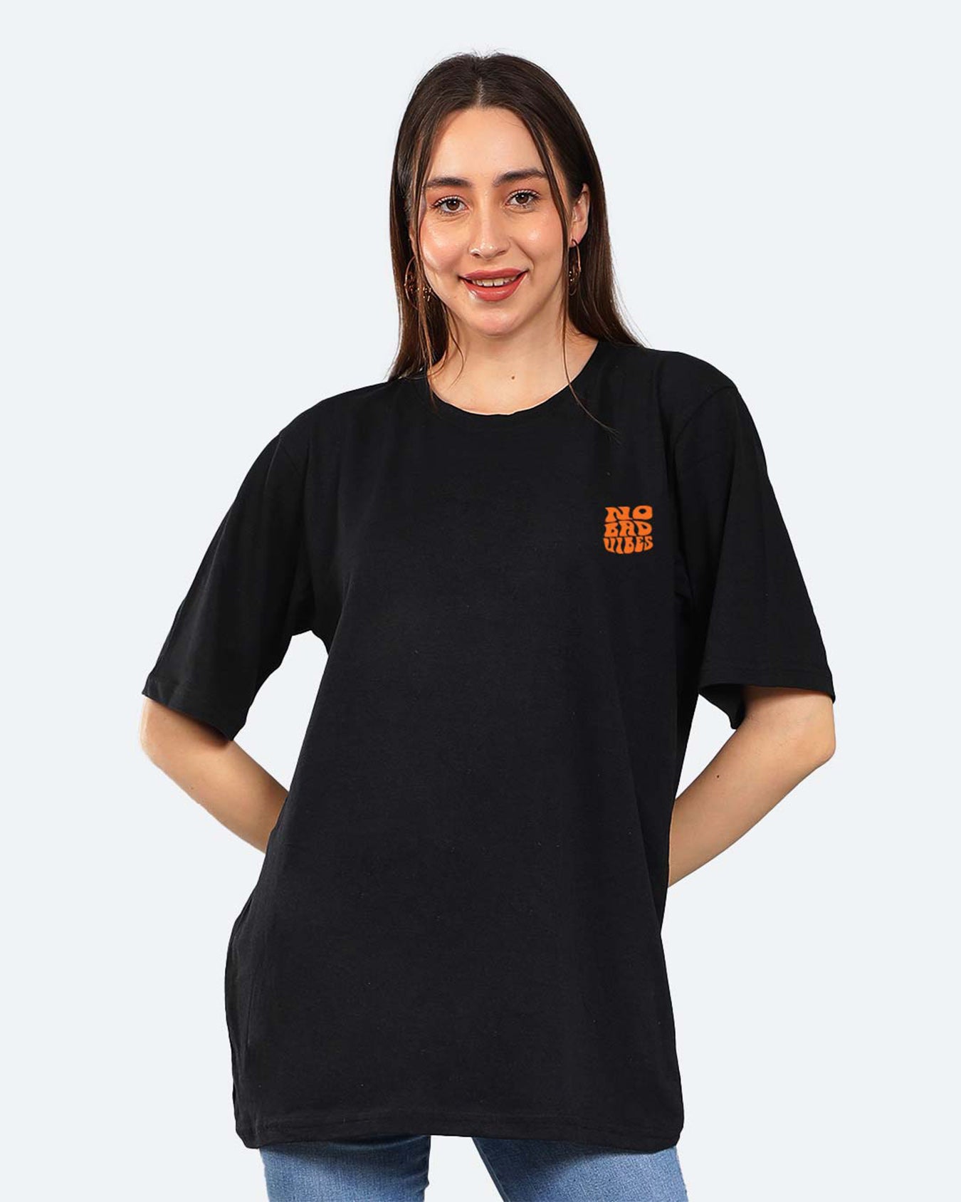 No Bad Vibes Oversized Women Tshirt