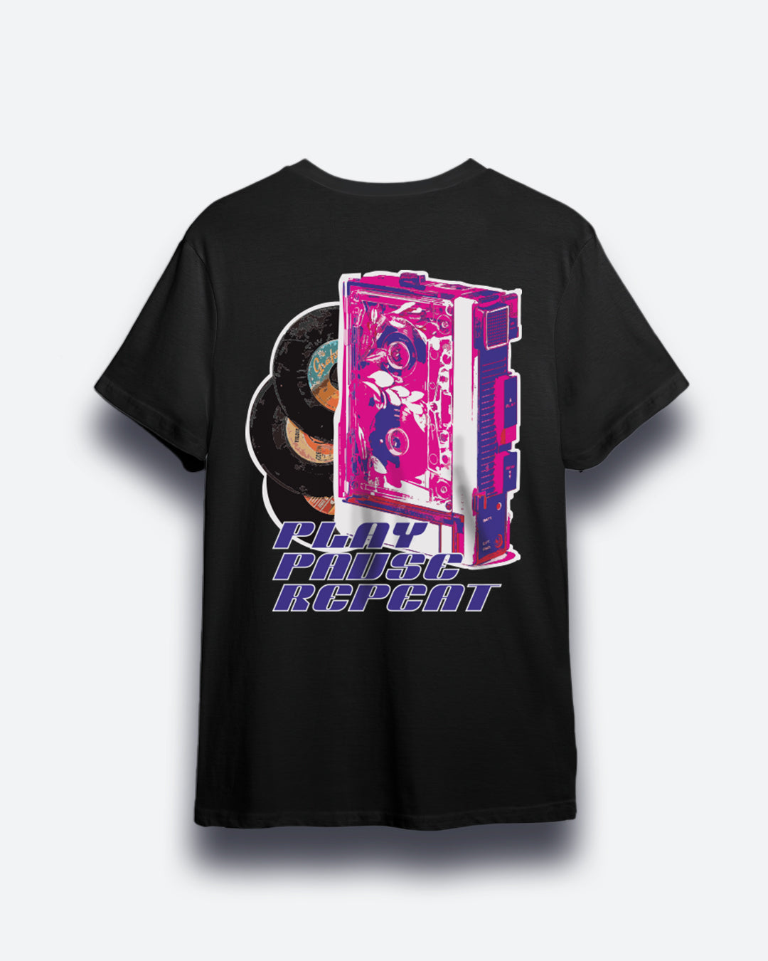 Play Pause Oversized Men's Tshirt