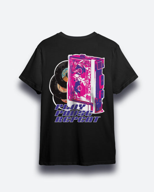Play Pause Oversized Men's Tshirt