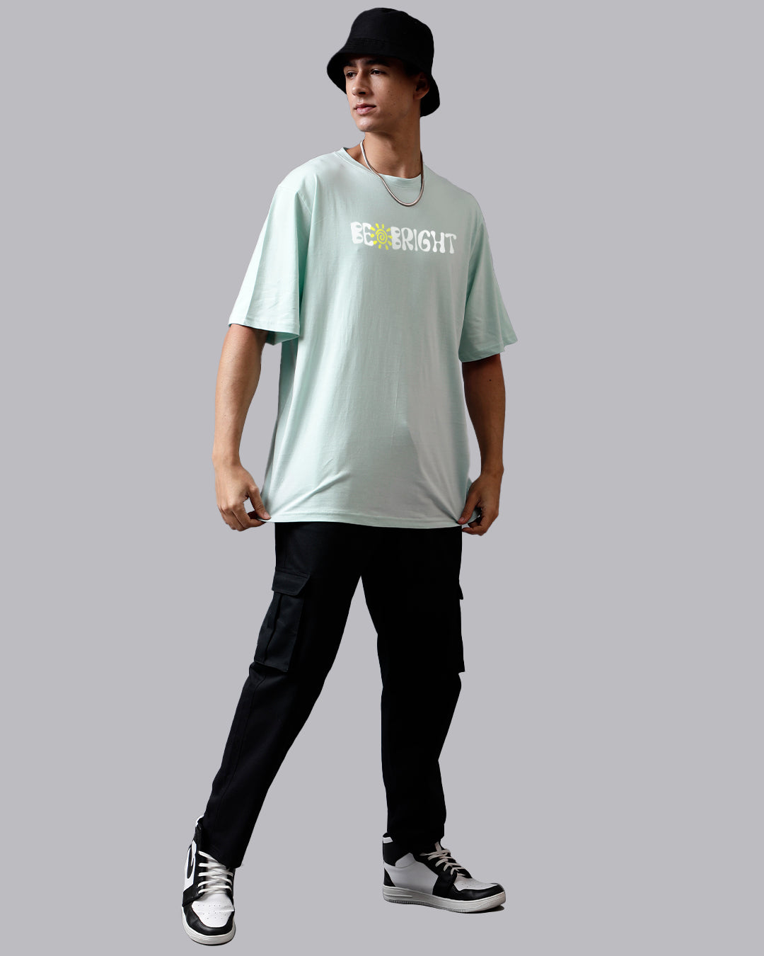 Be Bright Mint Blue Oversized Men's Tshirt