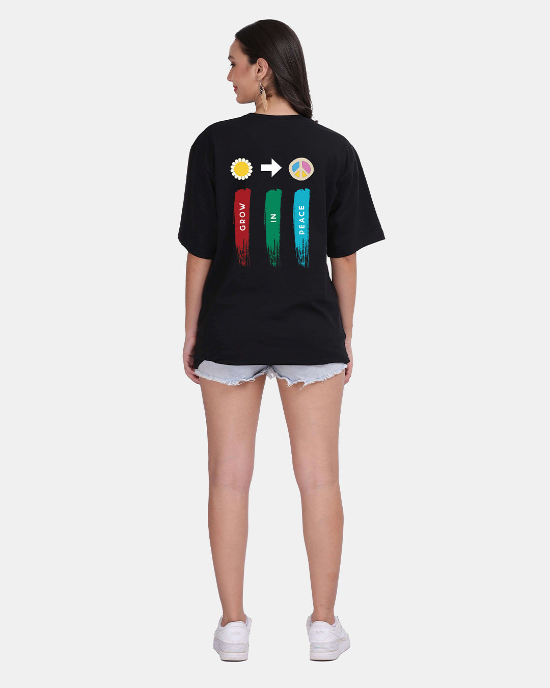 Grow In Peace Oversized Women Tshirt