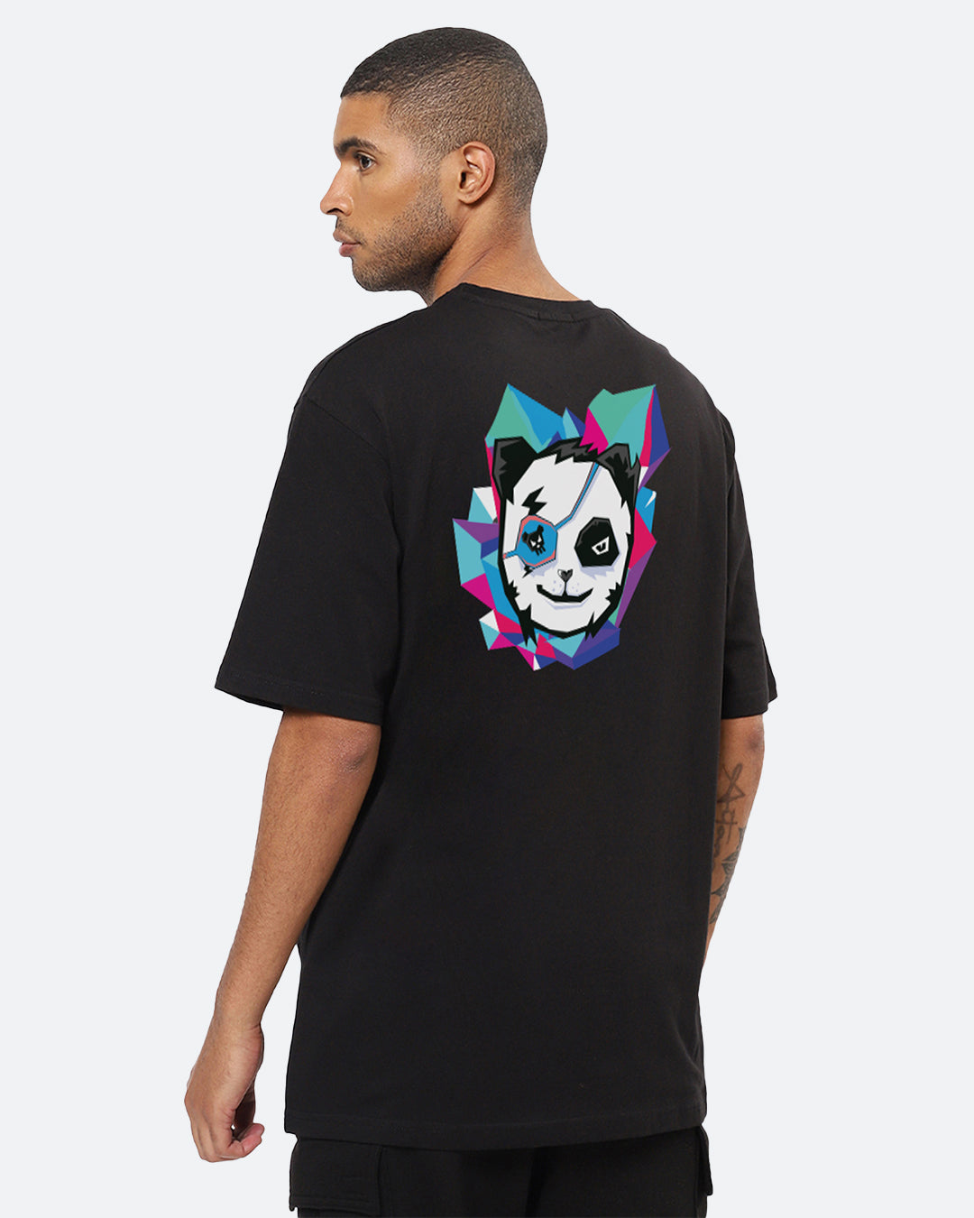 Crystal Panda Oversized Men's Tshirt
