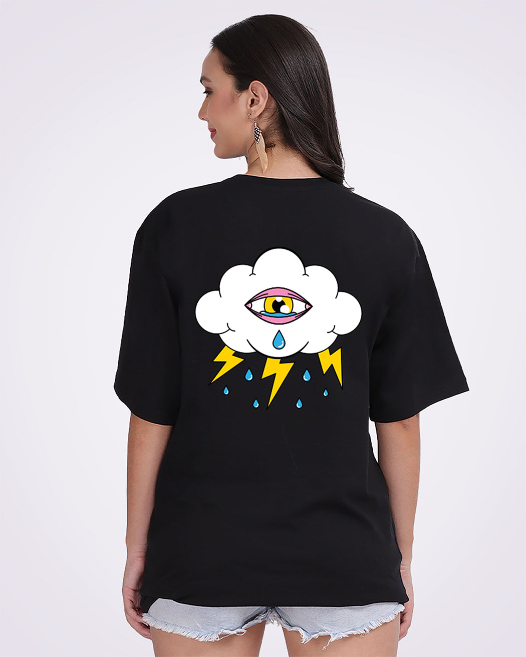 Cloud Eye Oversized Women Tshirt