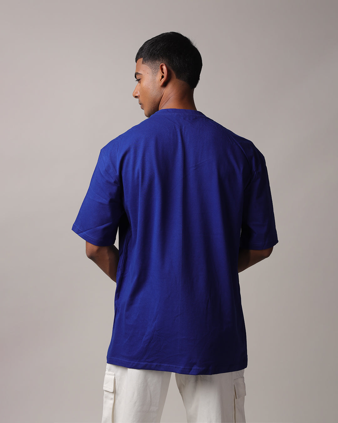 Solid Midnight Blue Oversized Men's Tshirt
