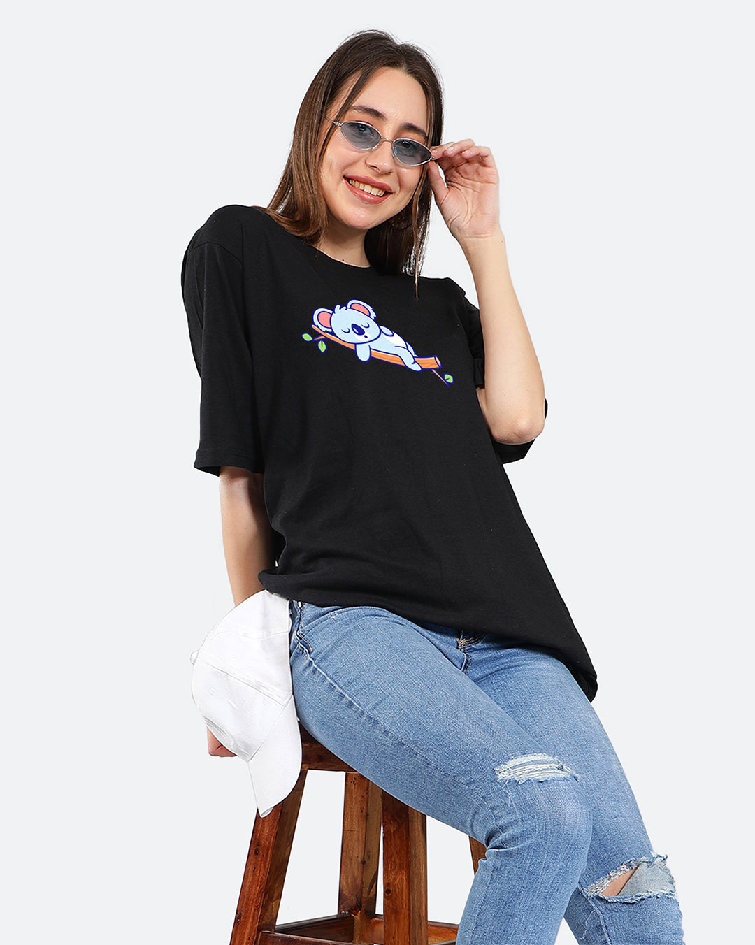 Sleepy Sloth Oversized Women Tshirt