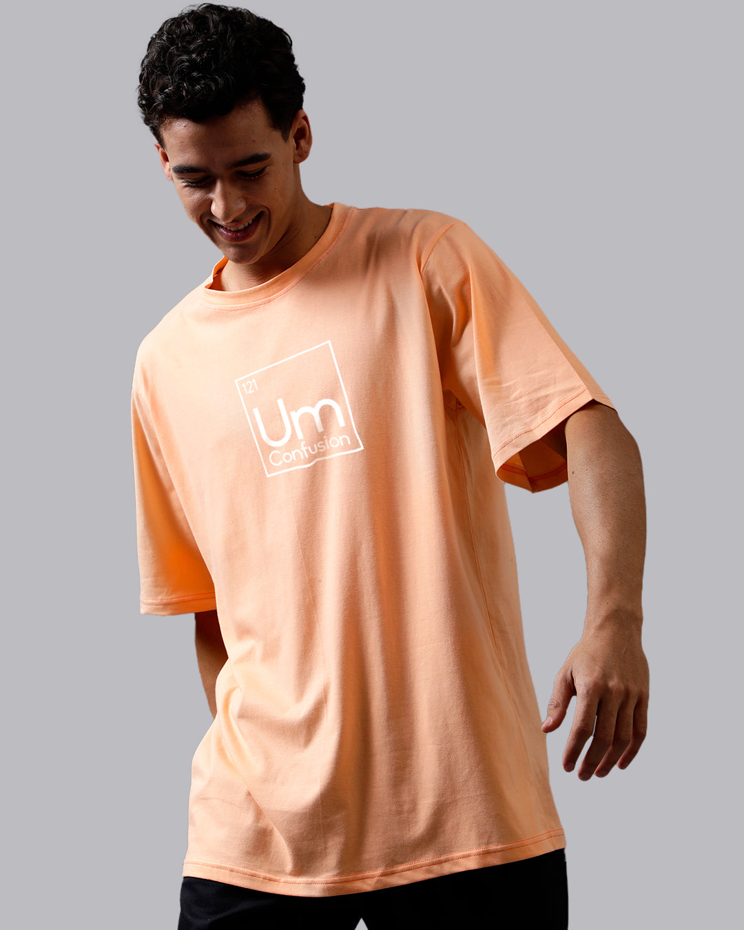 Confusion Peach Oversized Men's Tshirt