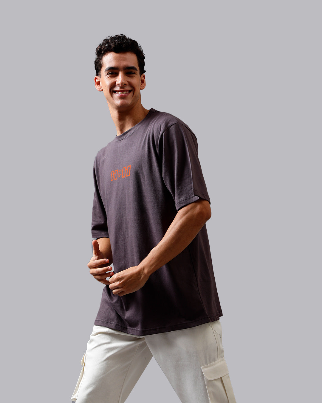 11:11 Grey Oversized Men's Tshirt