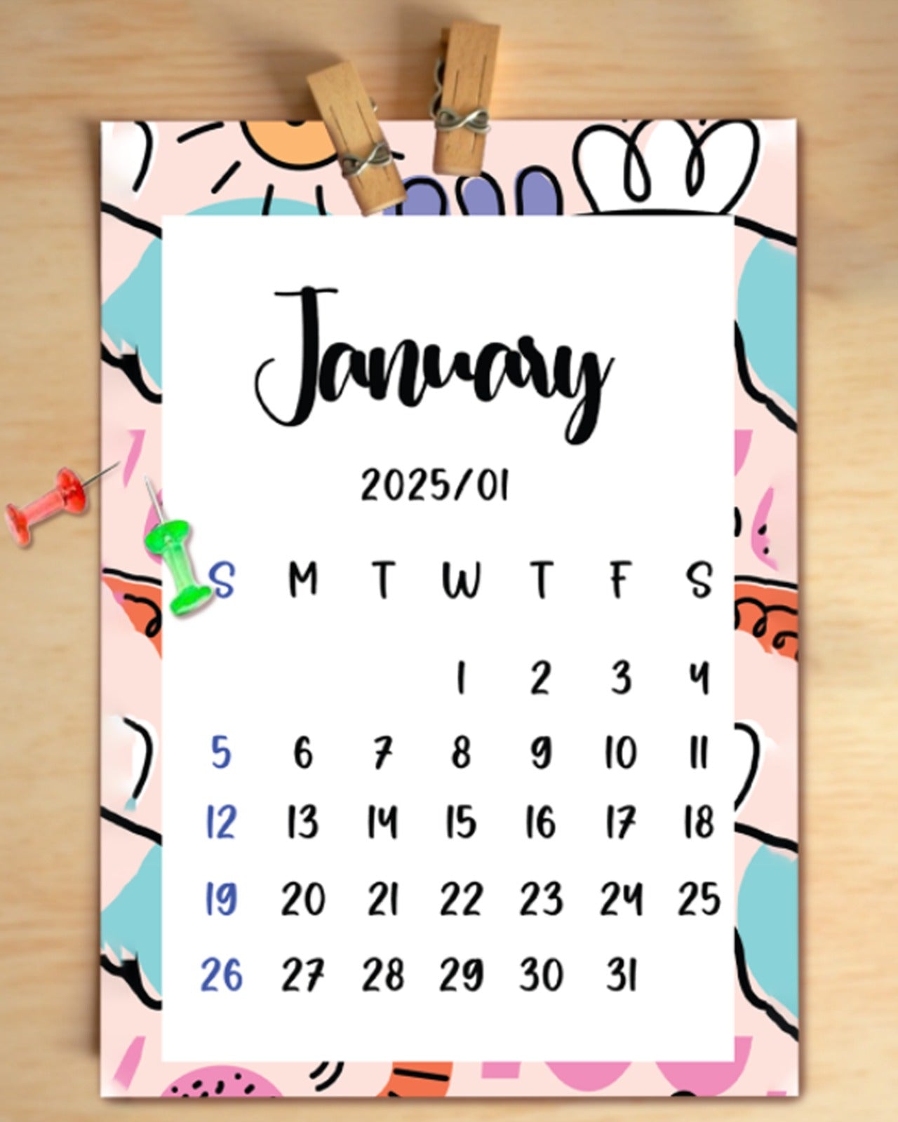 Flash Sale- Pattern Calendar