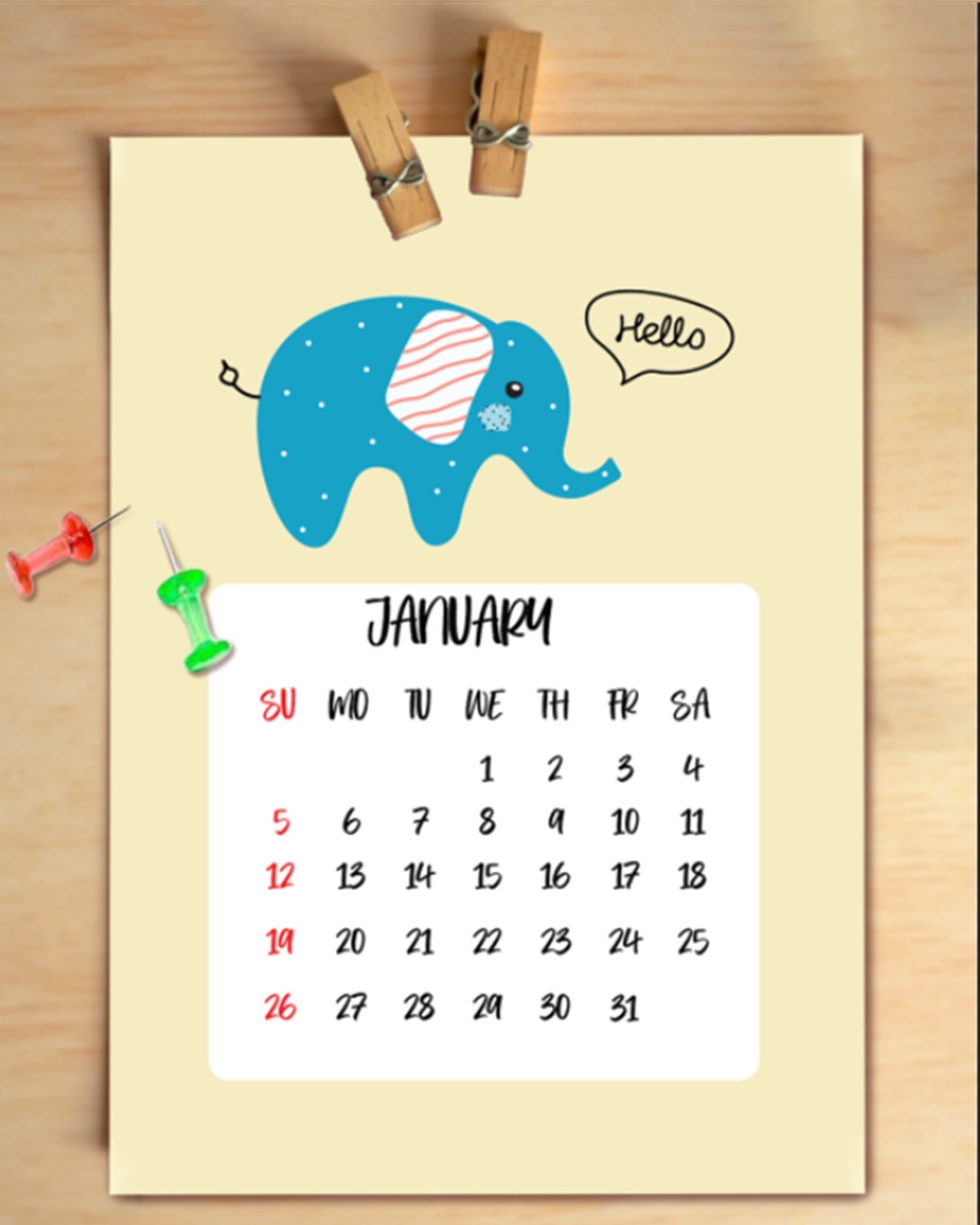 Flash Sale- Animal Calendar
