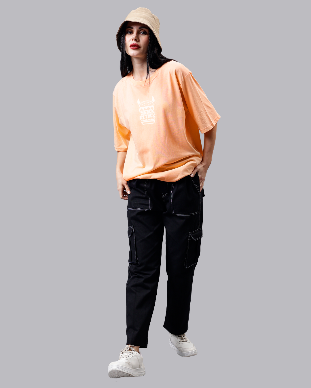 Snack Attack Oversized Women Tshirt