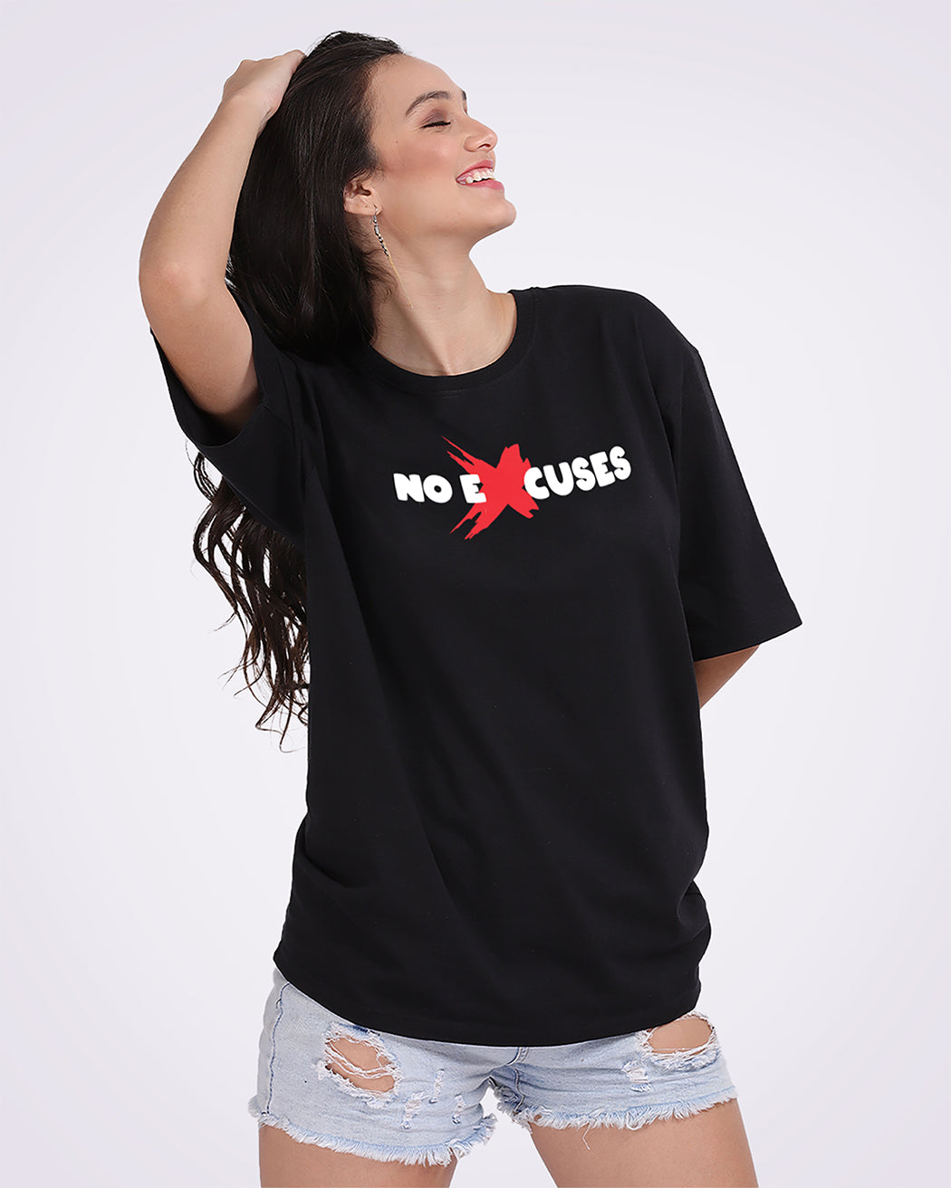 No Excuses Oversized Women Tshirt