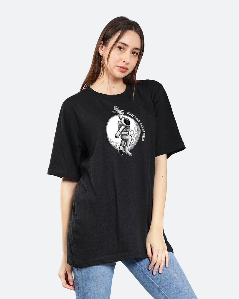 Moon Child Oversized Women Tshirt