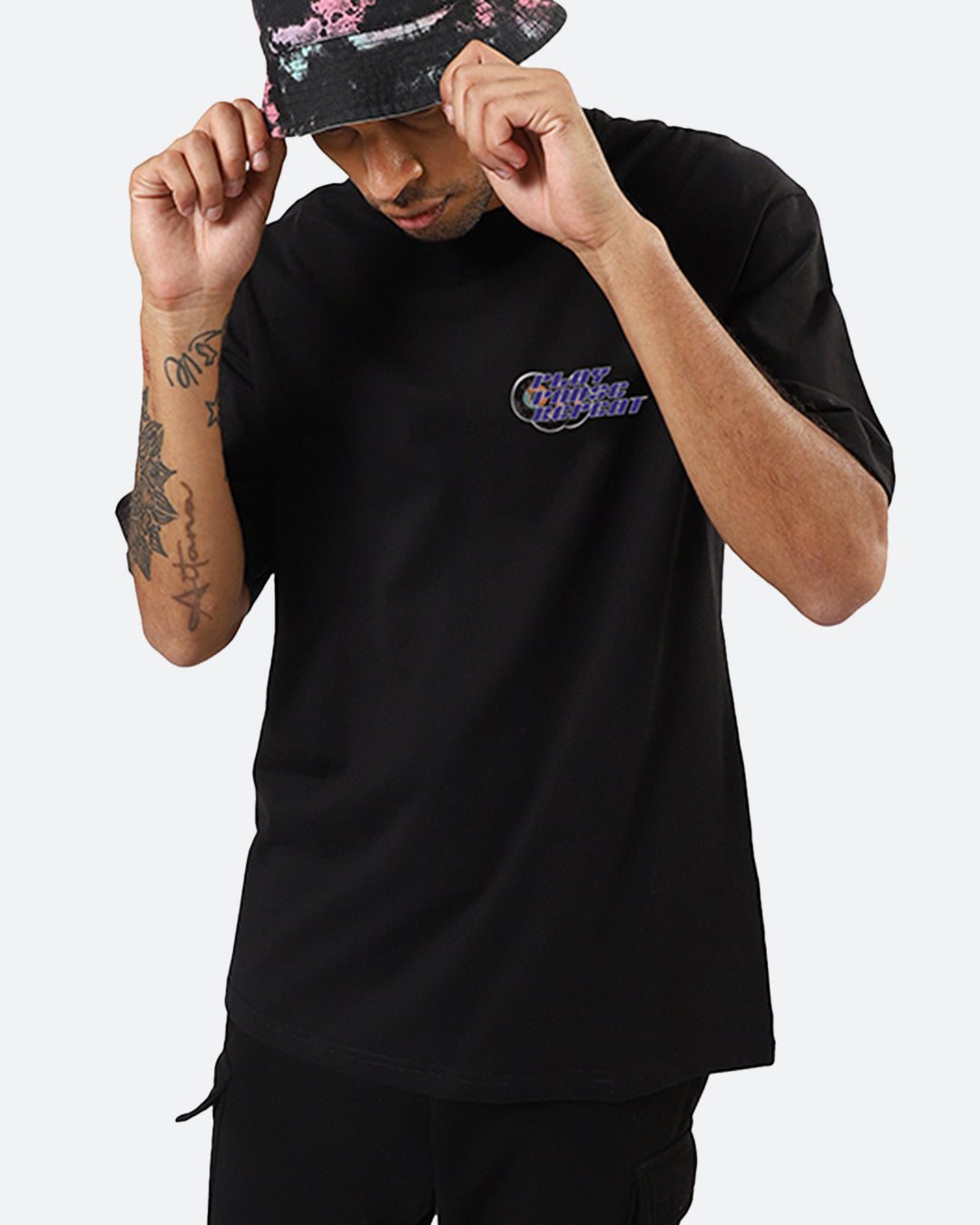 Play Pause Oversized Men's Tshirt
