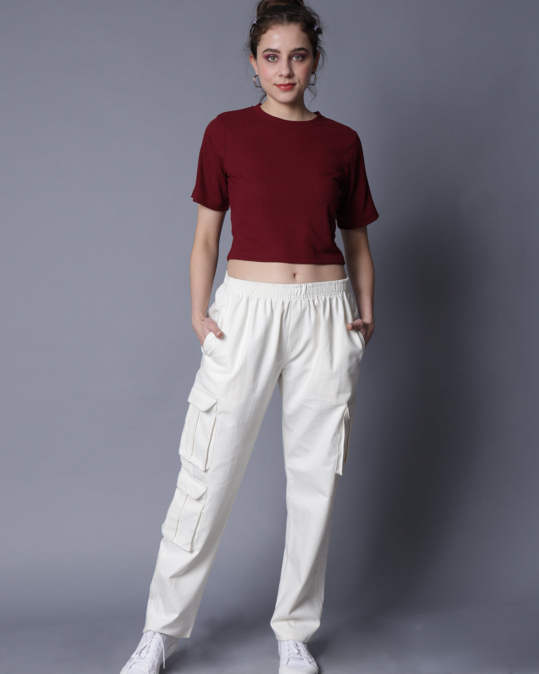 Off White 3 Pocket Women Cargo