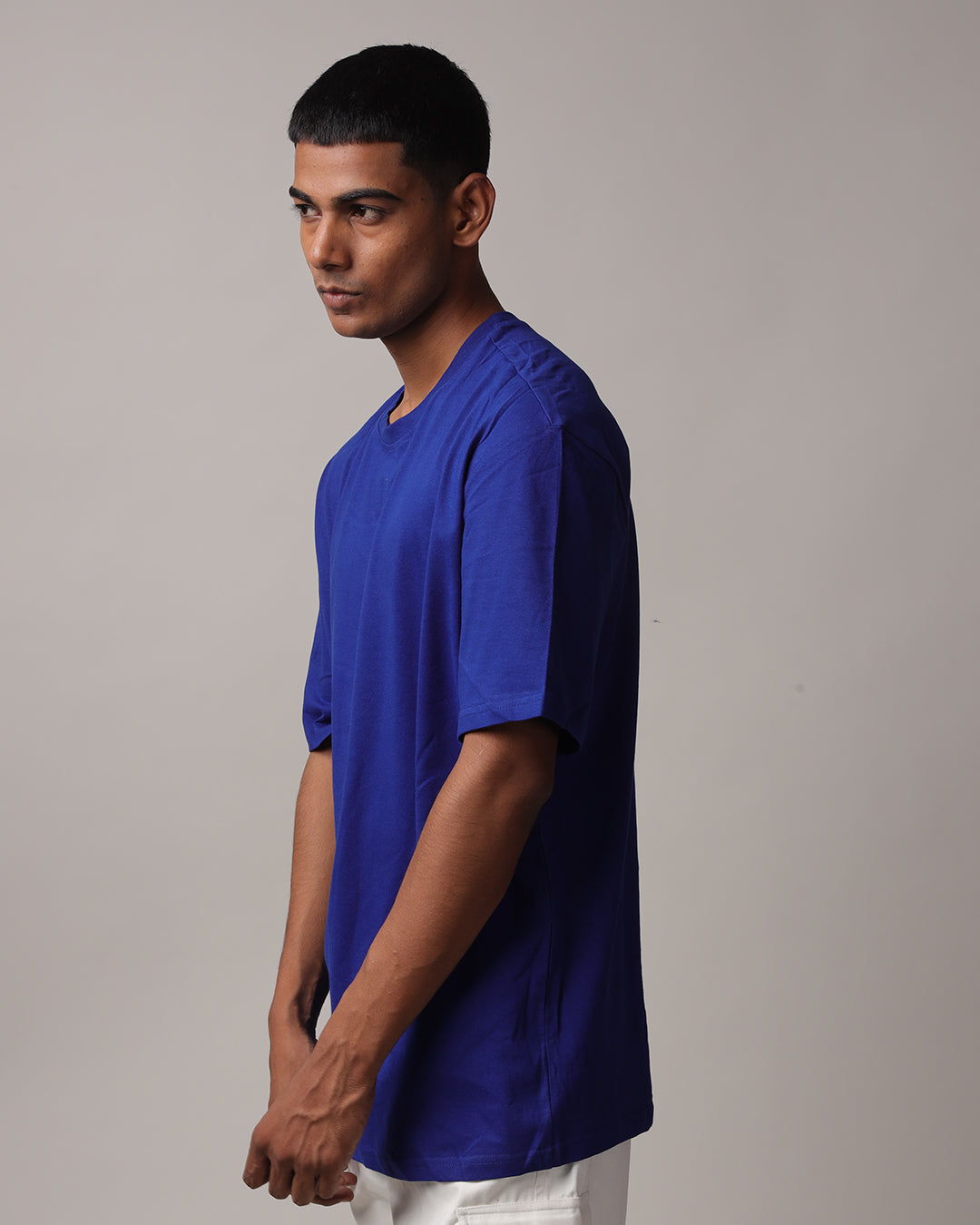 Solid Midnight Blue Oversized Men's Tshirt