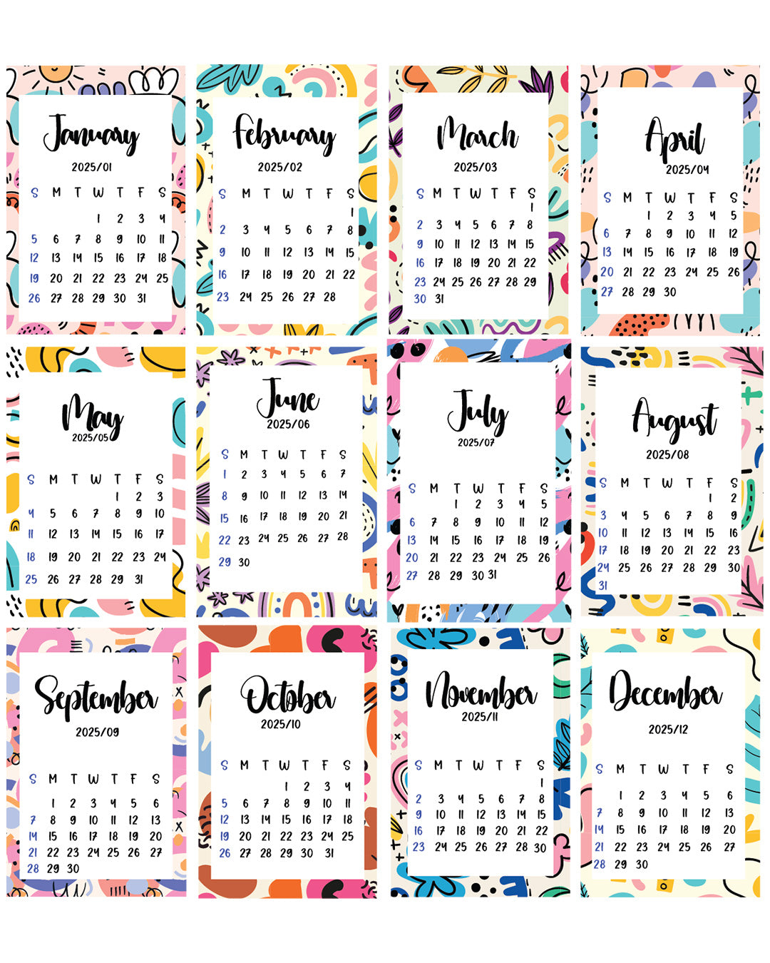 Flash Sale- Pattern Calendar