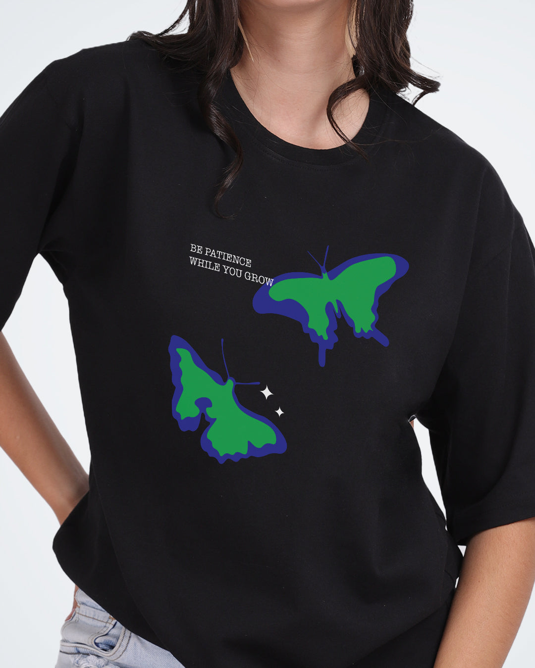 Grow with Patient Oversized Women Tshirt