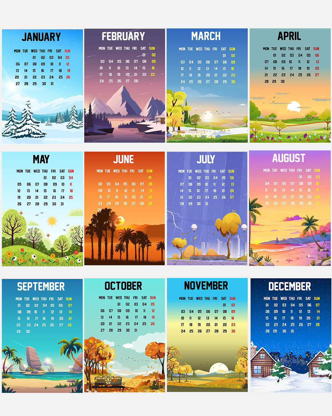 Flash Sale- Season Desk Calendar