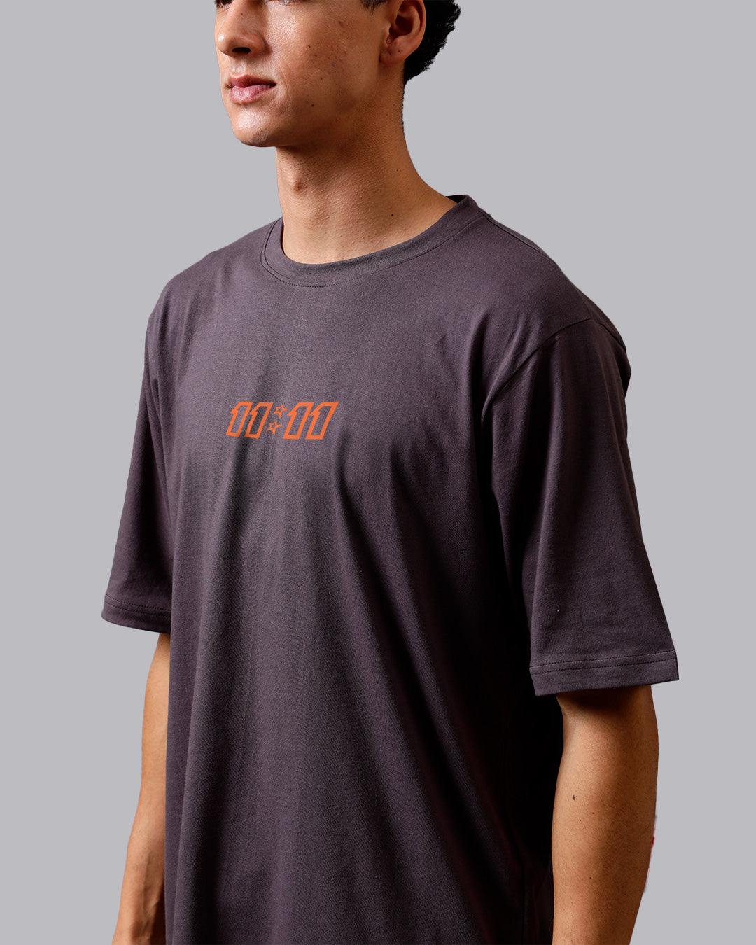11:11 Grey Oversized Men's Tshirt