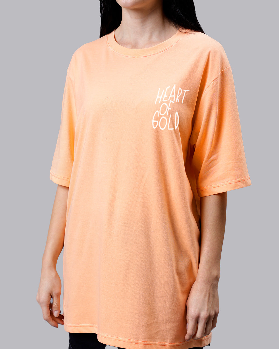 Heart Of Gold Oversized Women Tshirt
