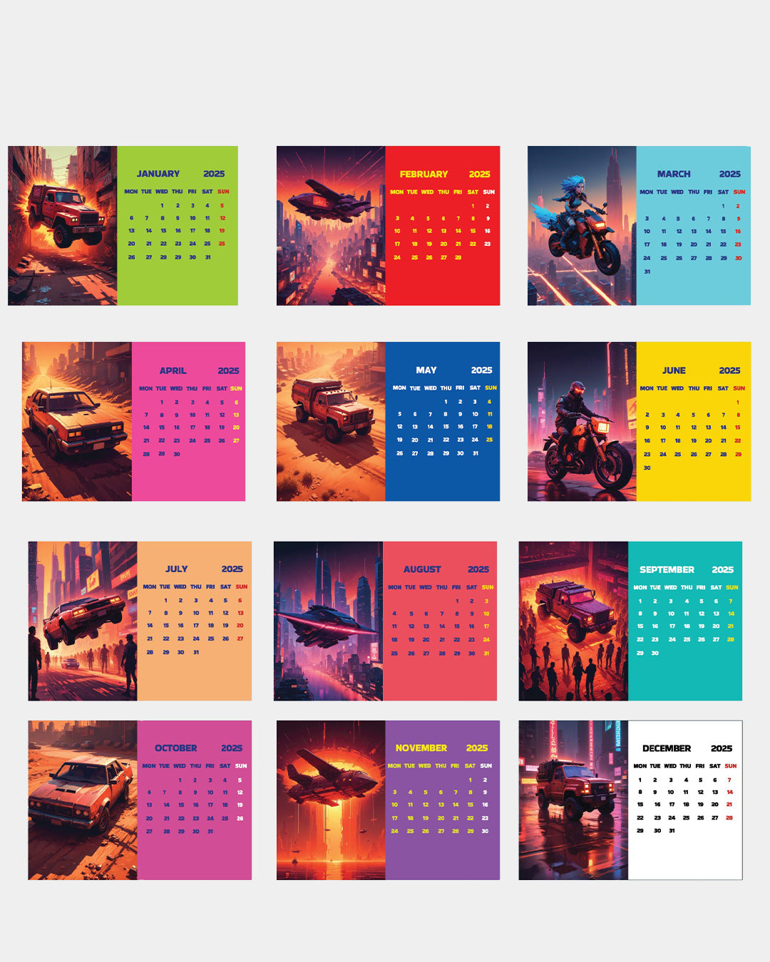 Flash Sale- CyberPunk Calendar