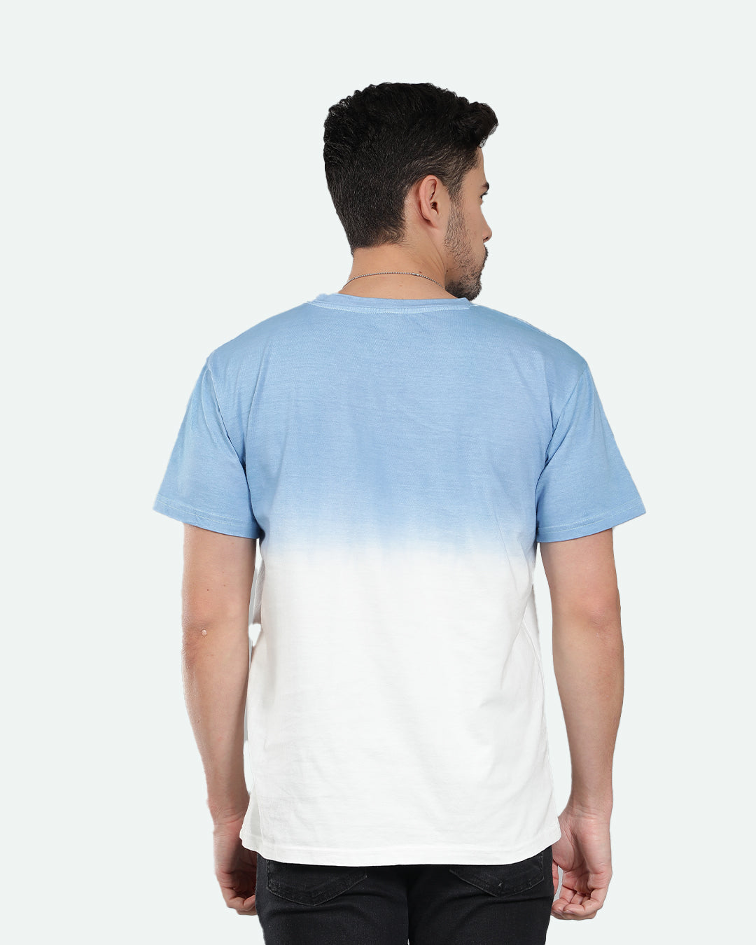 Tie & Dye Blue White Men Tshirt