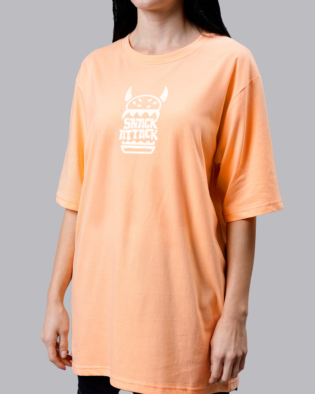 Snack Attack Oversized Women Tshirt