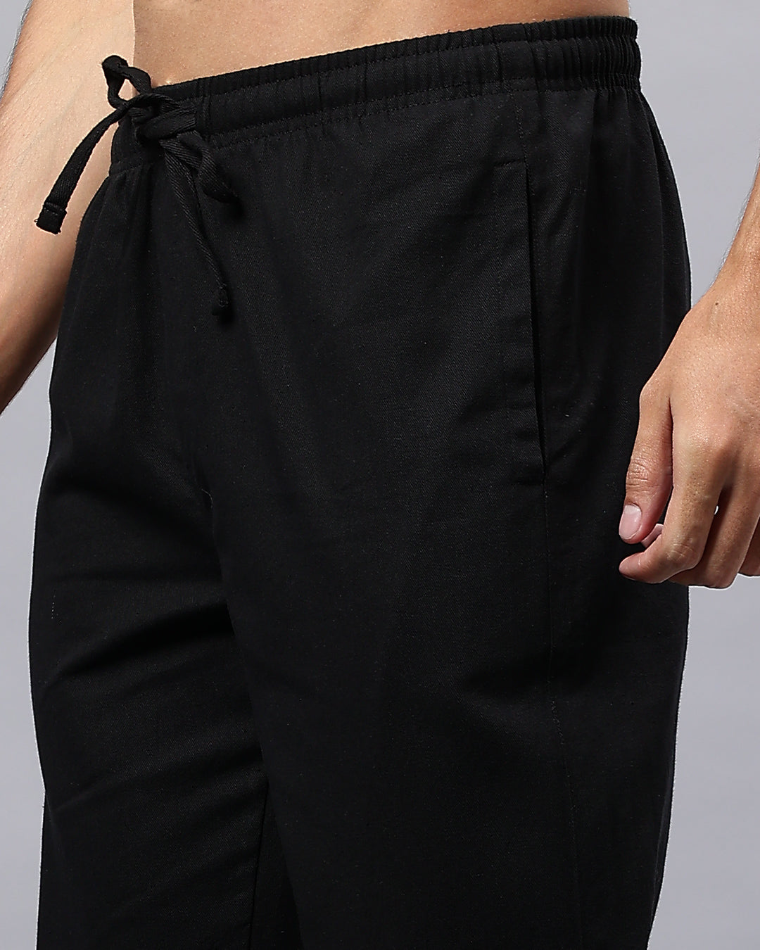 Black Casual Men Cargo Joggers