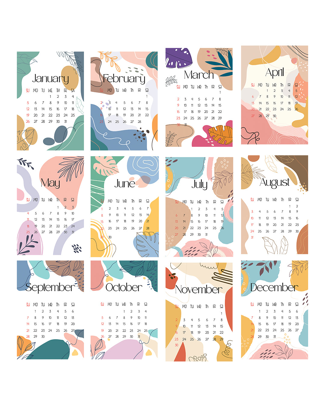 Flash Sale- Abstract Calendar