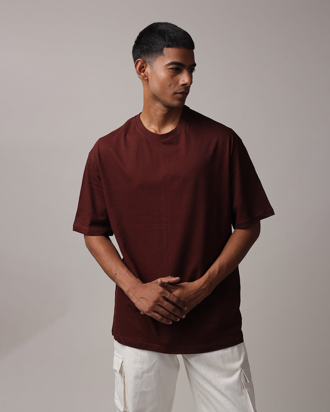 Taco Cat Coffee Brown Oversized Men's Tshirt
