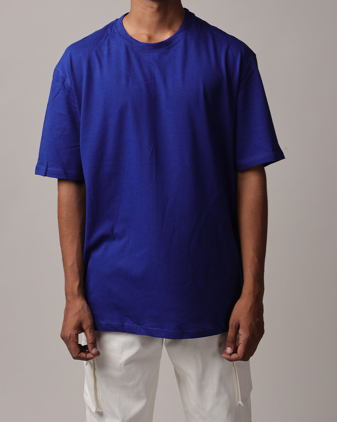 Solid Midnight Blue Oversized Men's Tshirt