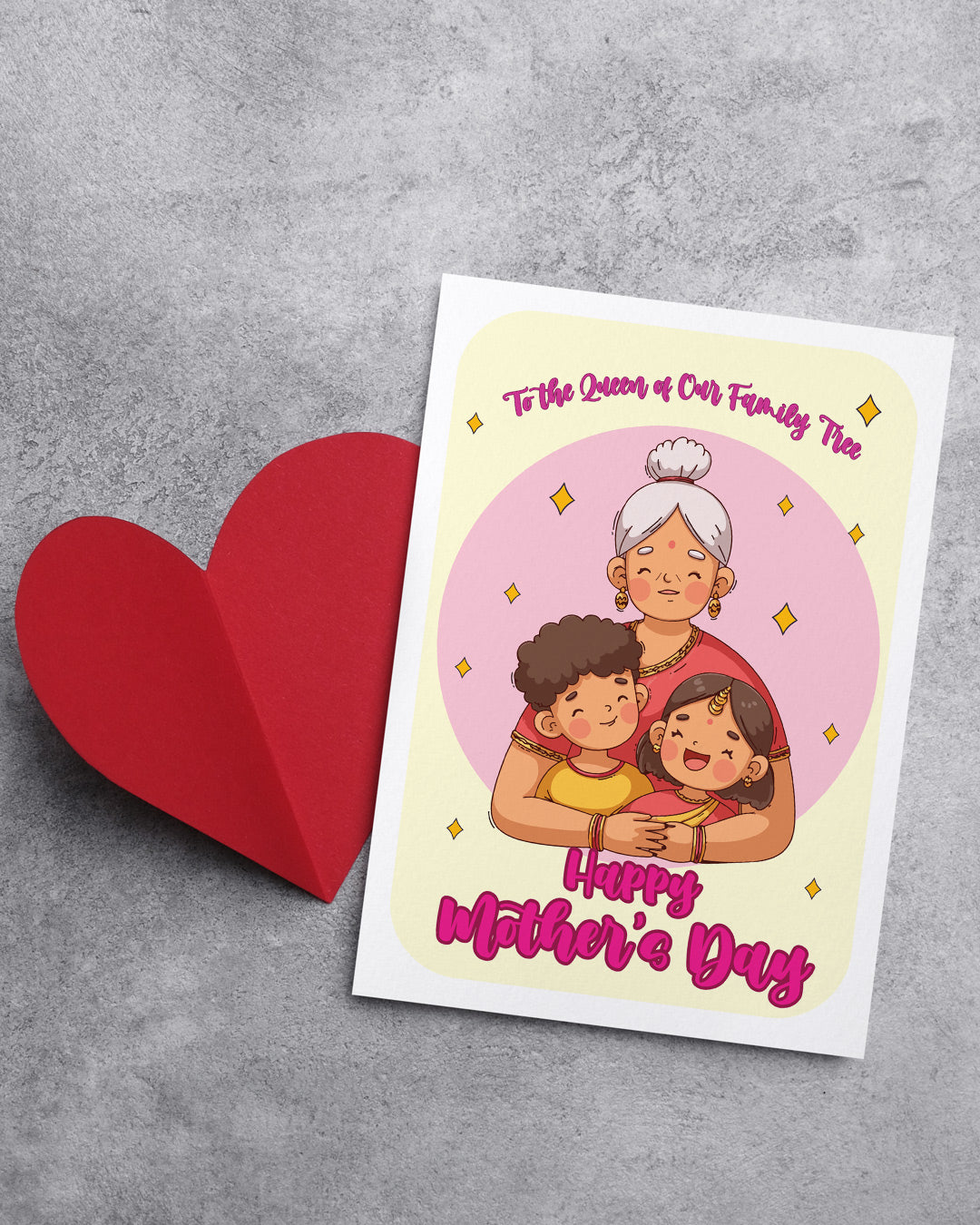 Flash Sale- Family Queen Mother's Day Card
