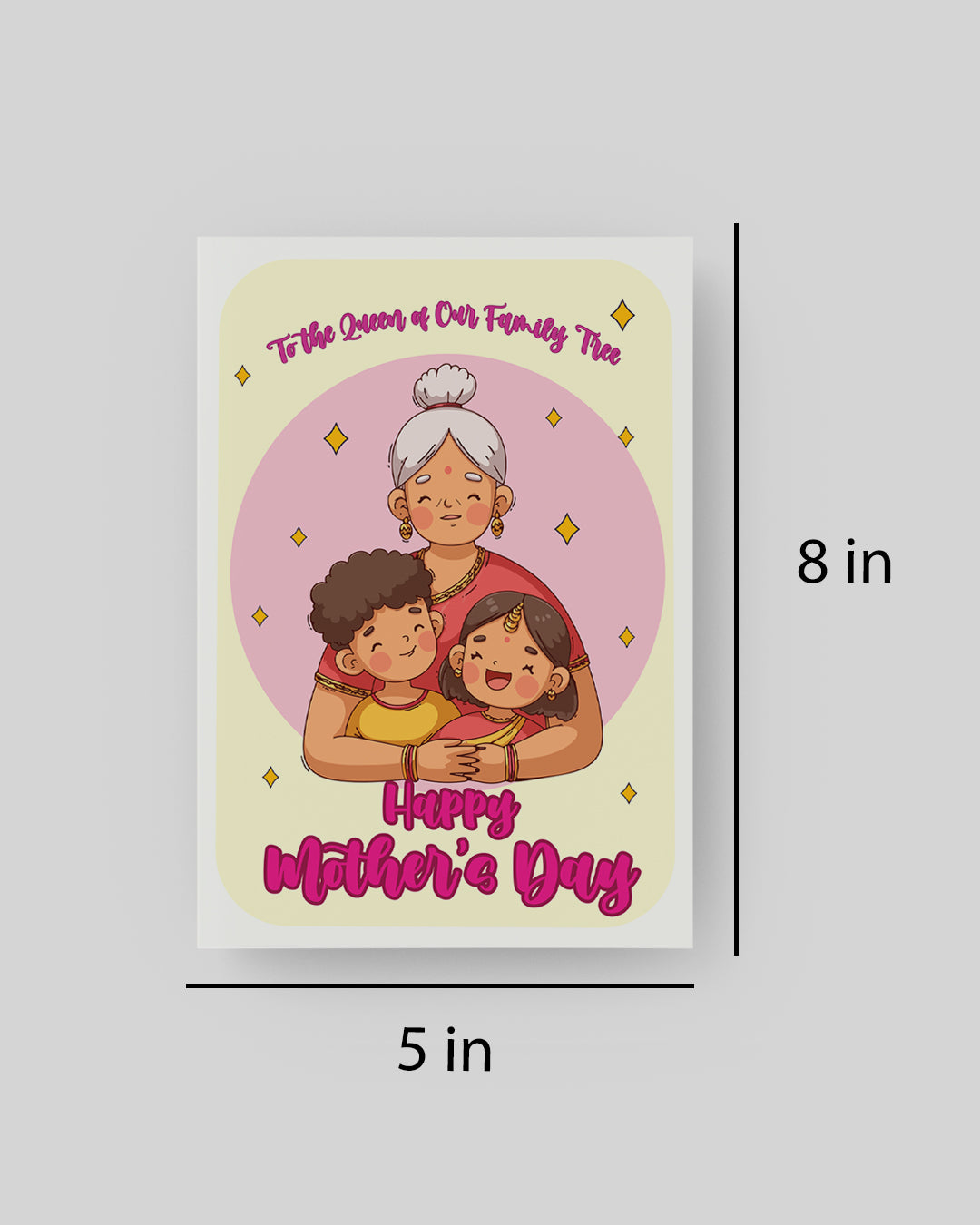 Flash Sale- Family Queen Mother's Day Card