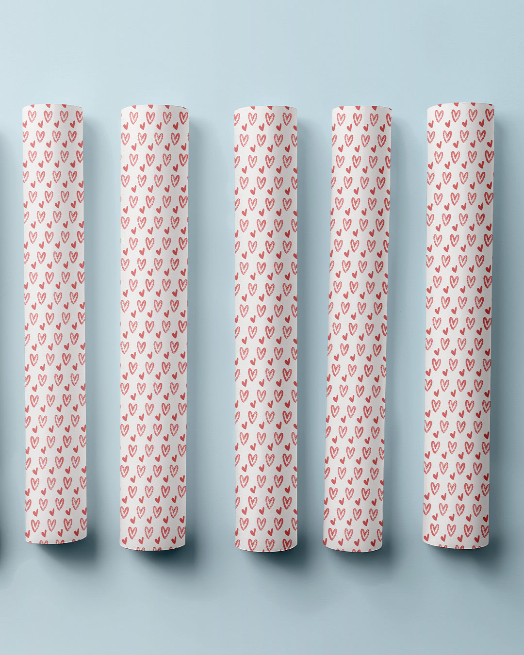 Flash Sale- Big Hearts Wrapping Paper (Set Of 5)