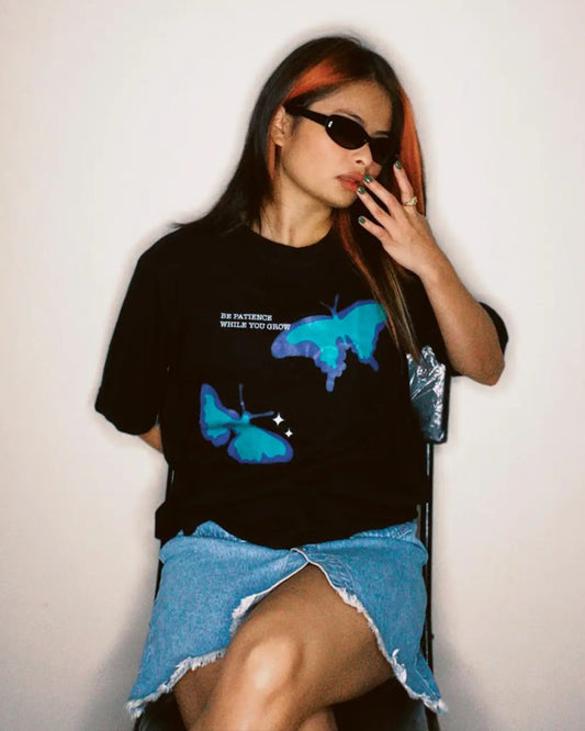 Grow with Patient Oversized Women Tshirt