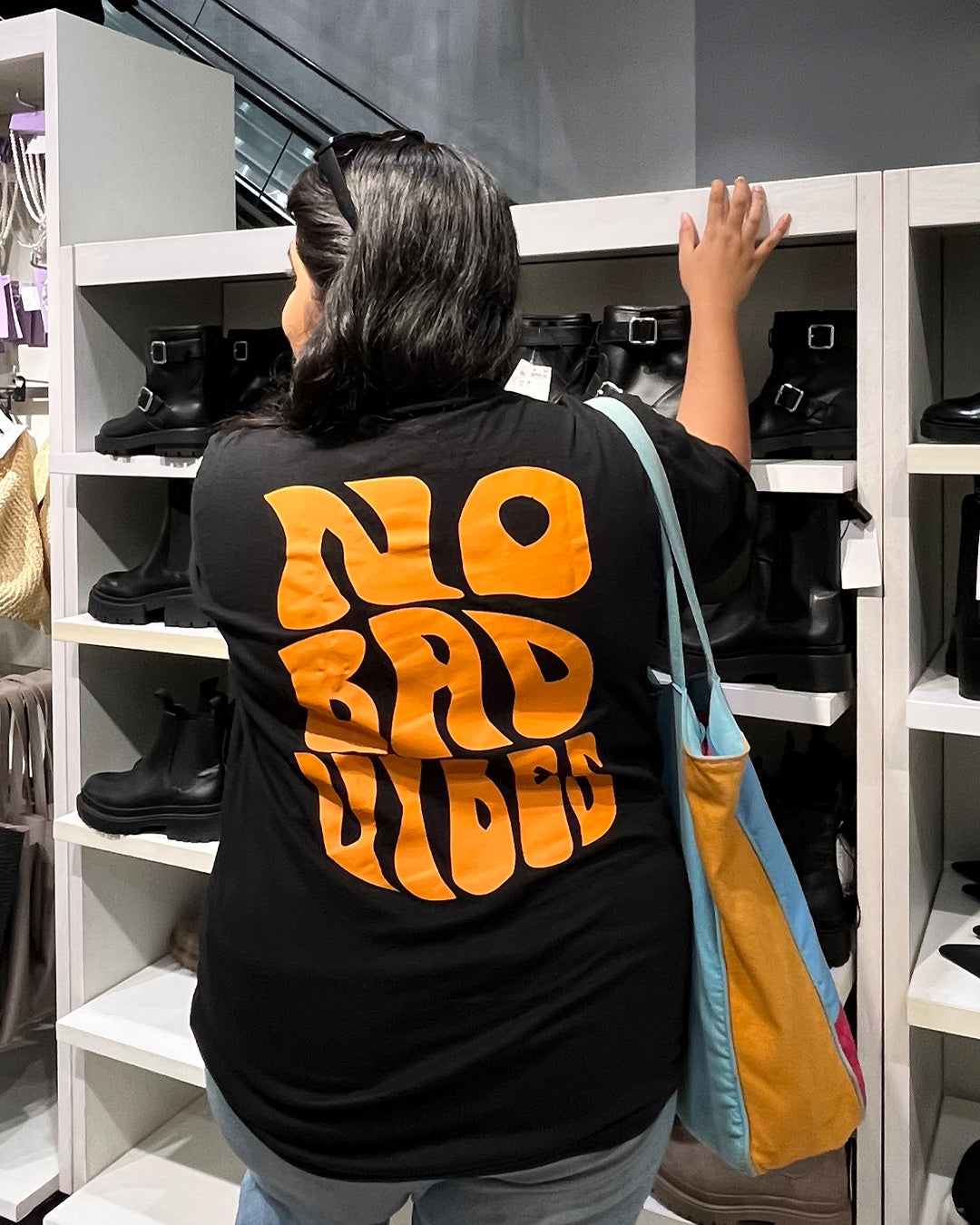 No Bad Vibes Oversized Women Tshirt