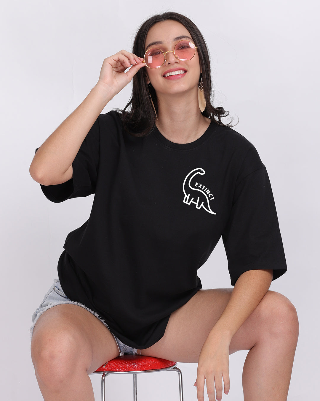 Extinct Oversized Women Tshirt
