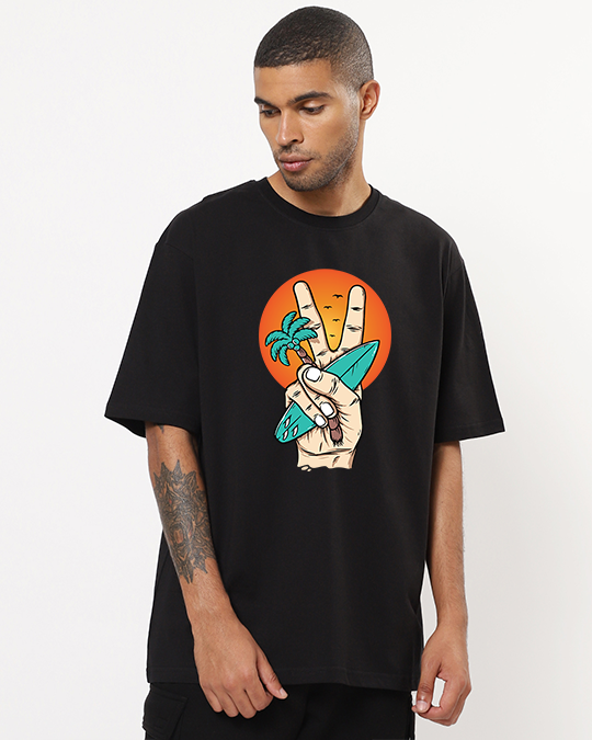 Beach Peace Oversized Men's Tshirt
