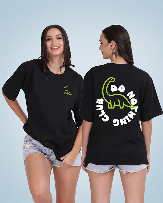 Do Nothing Club Oversized Women Tshirt