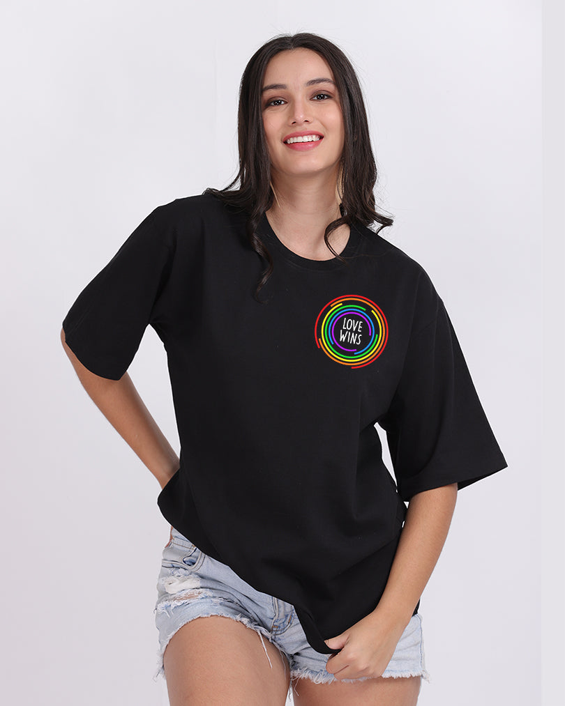 Love Wins Oversize Pride Women Tshirt