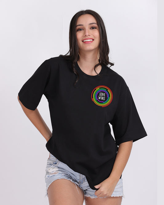 Love Wins Oversize Pride Women Tshirt