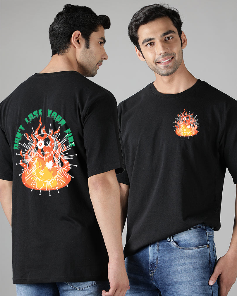 Don't Loss Your Fire Streetwear Oversized Men's Tshirt