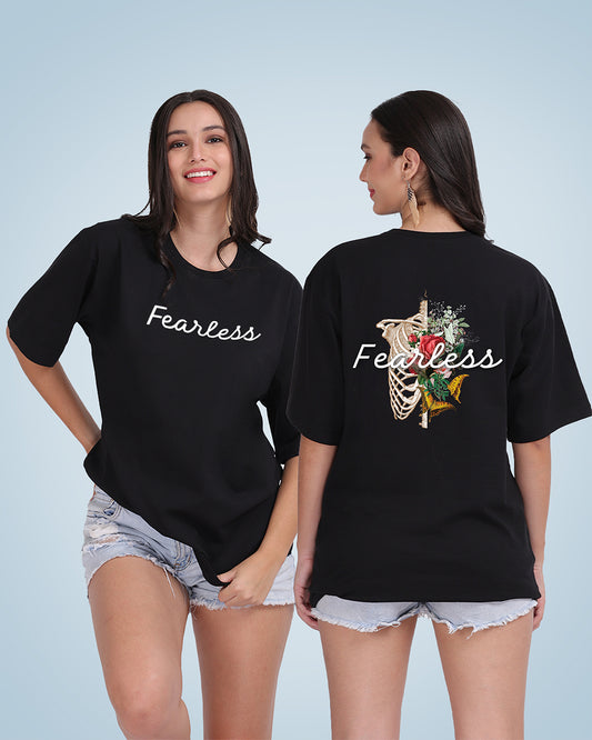 Fearless Flower Oversized Women Tshirt